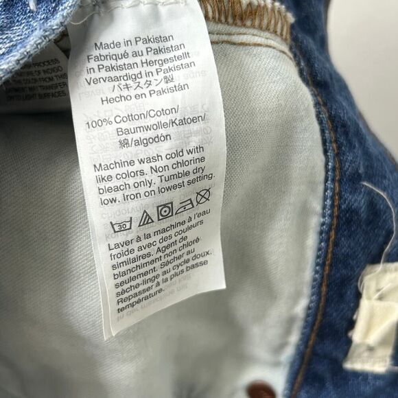 Madewell The Mom Jean Downey Wash Distressed High Rise Ankle Womens 26 - Picture 9 of 10